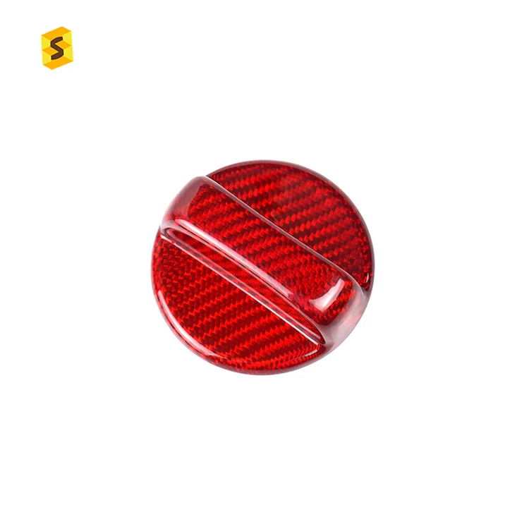 ES Carbon Fiber Interior Accessories For Subaru BRZ WRX Real Carbon Fiber Car Fuel Tank Cover Oil Gas