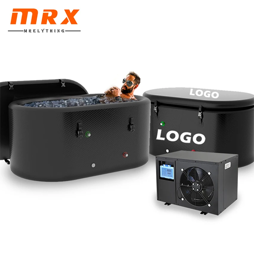 MRX recovery pod inflatable ice bath cold plunge tub with ice bath chiller machine water cooler heater cooling machine heat pump