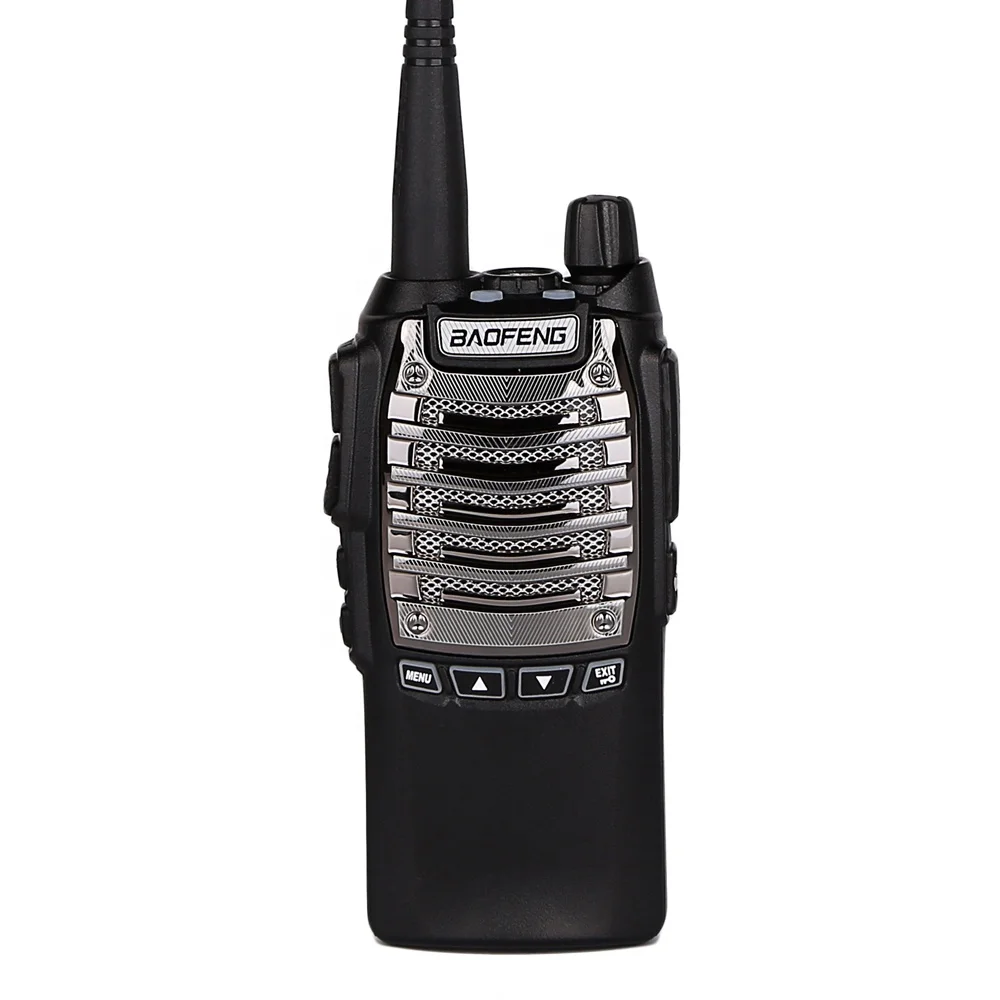 Baofeng UV-8D 8 Вт с одной полоской 10 км дальность иди и болтай Walkie Talkie PTT ANI металлическим ремешком регулируемой длины ID FM Quad Band Мобильный трансивер Ham двухстороннее