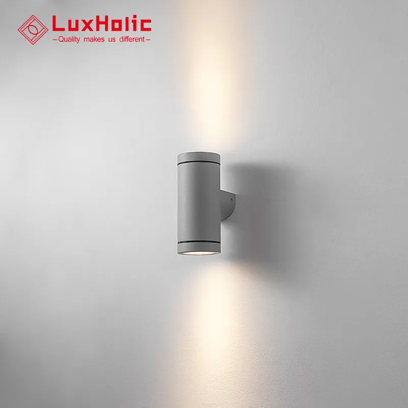 LuxHolic наружный IP55 алюминиевый 2xGU10 Макс 50 Вт настенный светильник для виллы вверх и вниз сад Водонепроницаемый декоративный