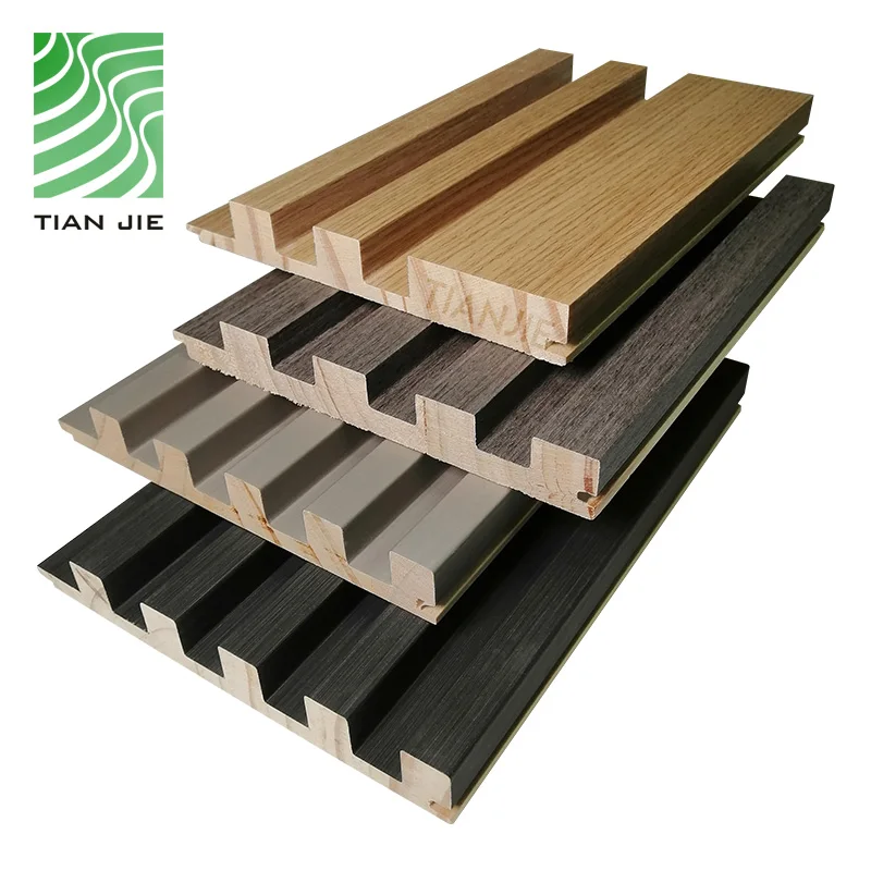 Tianjie  Decorative Board Slatted Wood Veneer Acoustic Panel For Interor Wall And Ceiling