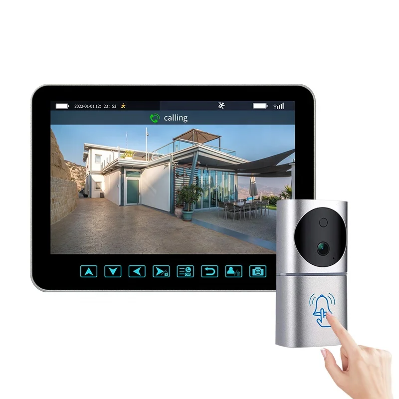 1080P HD 7 дюймов дисплей умный дом Wi-Fi камера беспроводная видео-дверной