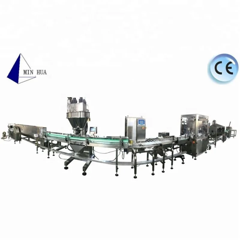 Automatic Bottle Powder Filling Machine with Capping Line