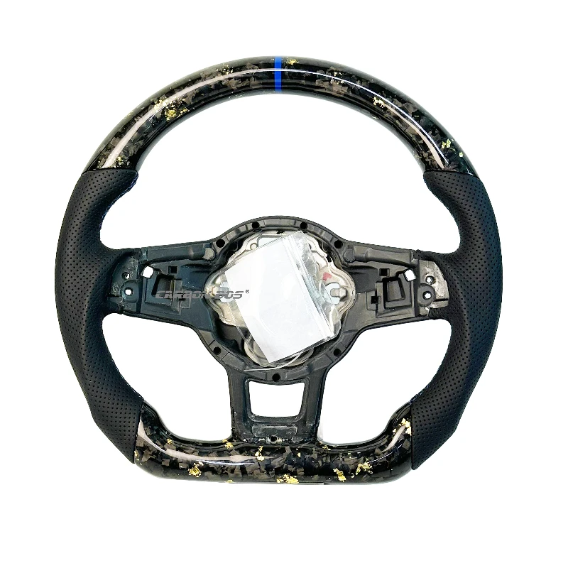 Gold forged carbon fiber Steering Wheel For Volkswagen VW MK7 GOLF 7 GOLF GTI R Factory upgrade and modification