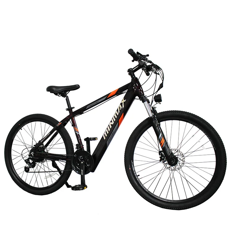 Hybrid Motor Electric City Bike 27 5 1 95 Tire Aluminum Alloy Frame 48V 10ah Lithium Battery 350W Power Torque Gears Wheel Brake