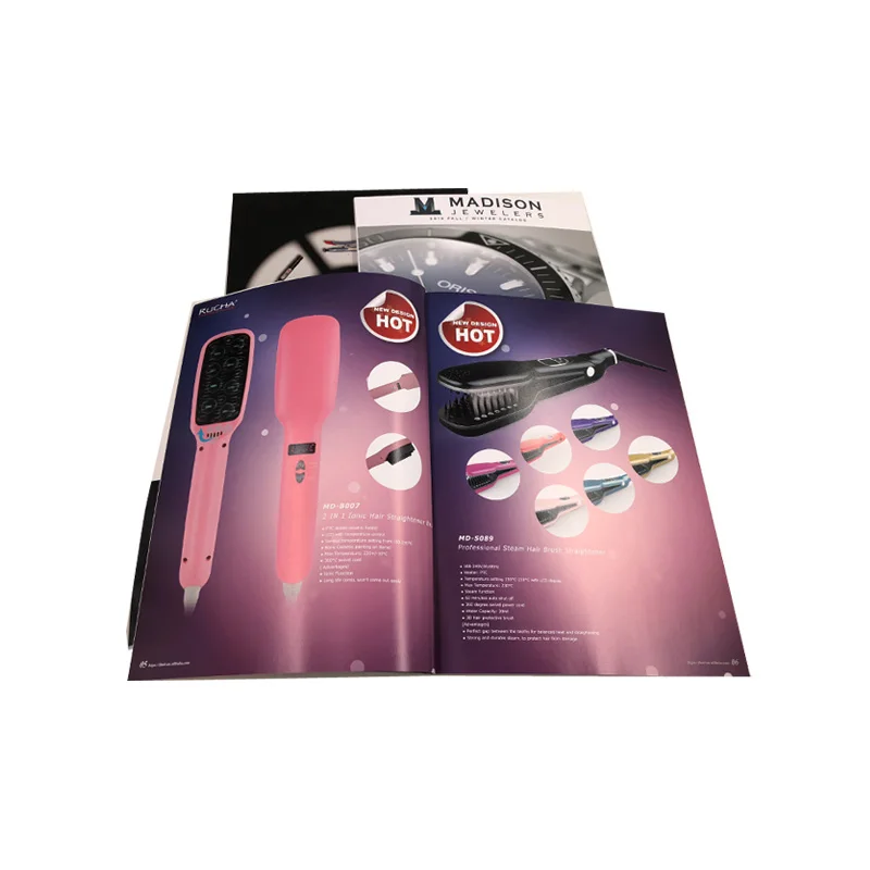 Custom printing brochures profession manufacturer daily magazine cheap fast delivery catalogue book