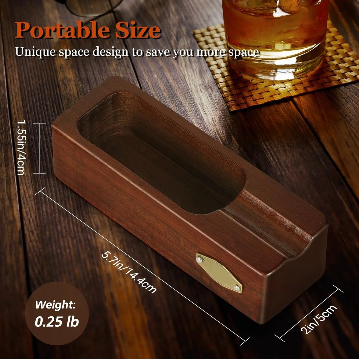 Combohome Modern Design Handmade Wood Cigar Ashtray  Luxury Ashtray For Smoking Accessories