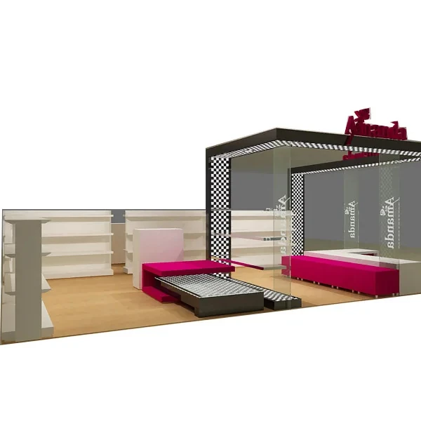 Mall Store Shoes Shelf Leather Shoes Display Cabinet Decorate Shop Interior Customized Design