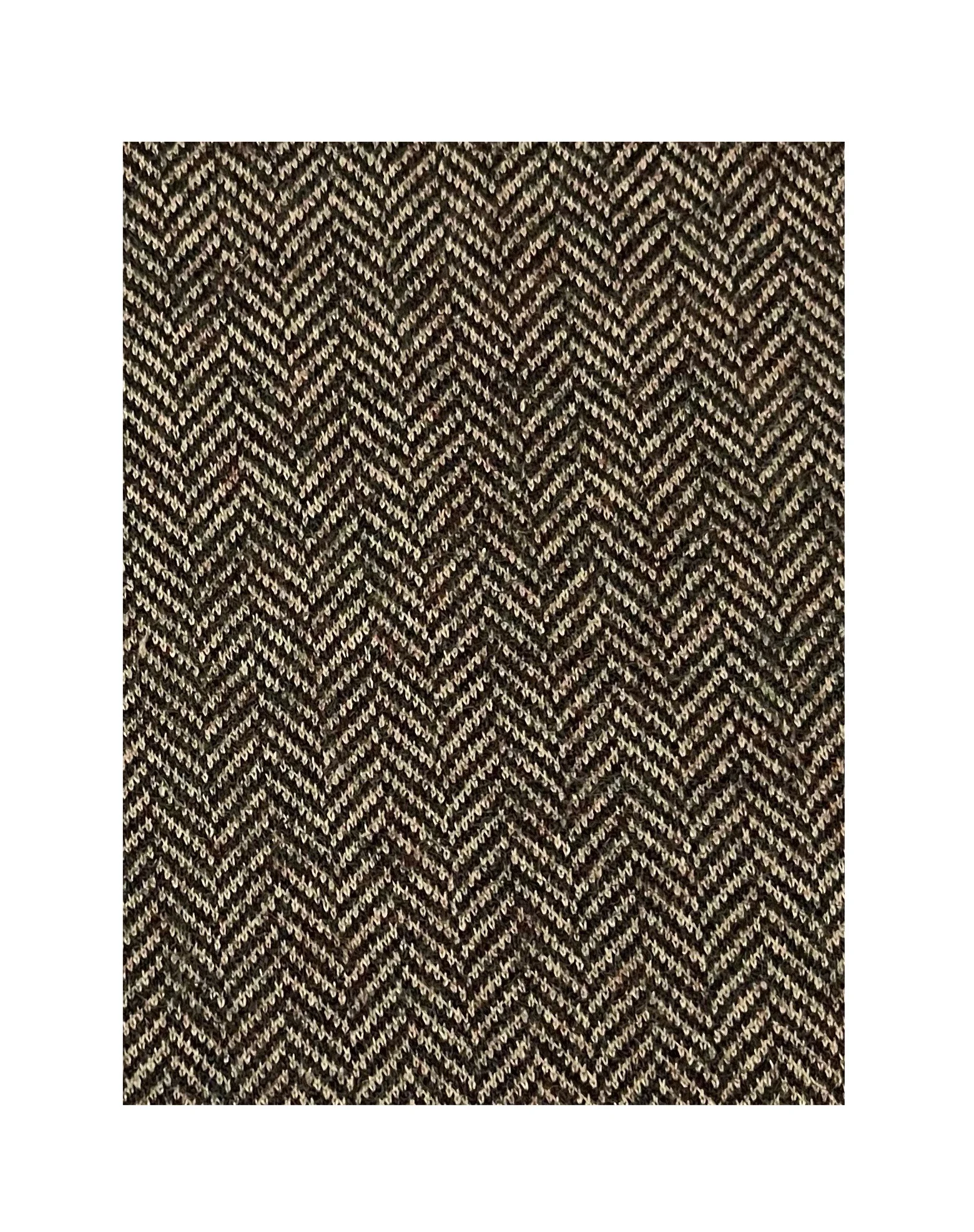 RTS Brown Yellow Herringbone Jacquard Polyester Wool Cotton Knitting Fabrics For Apparels ZY029-1