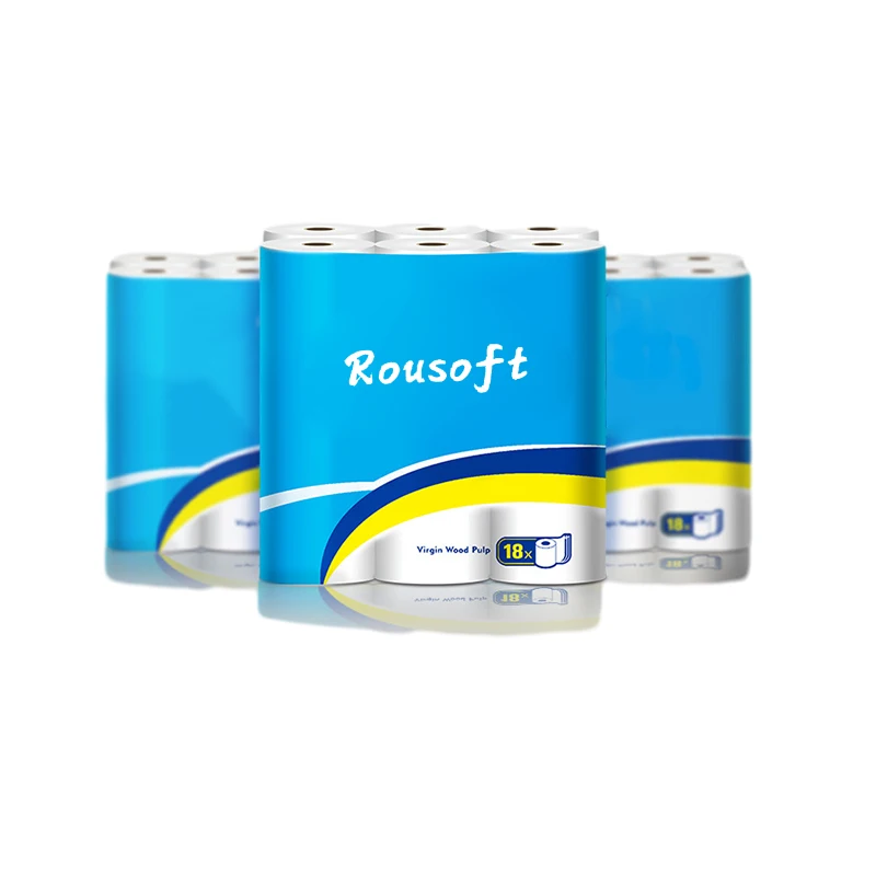 Factory Direct Sale Ultra Soft 100% Virgin Wood Pulp Custom 2 Ply 3 Ply Skin Friendly Toilet Paper