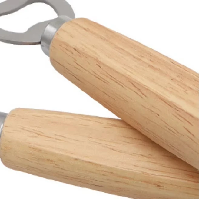Durable Wooden Beer Bottle Opener Wholesale Laser Metal Corkscrew & Opener