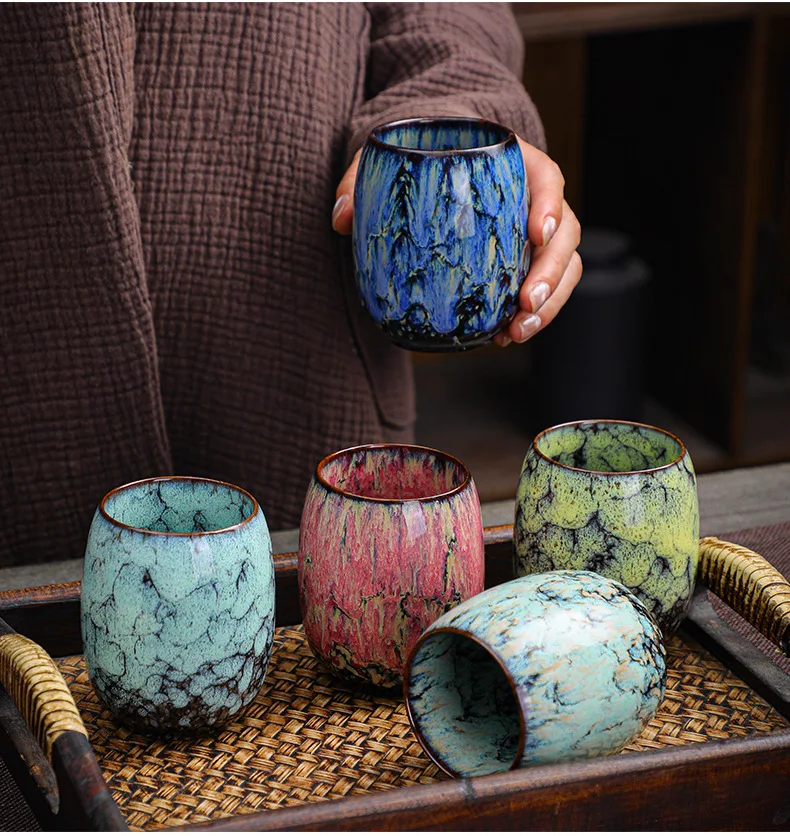 Support Custom logo Arabic Ceramic Tea Cup With 4 Cups In A Gift Box