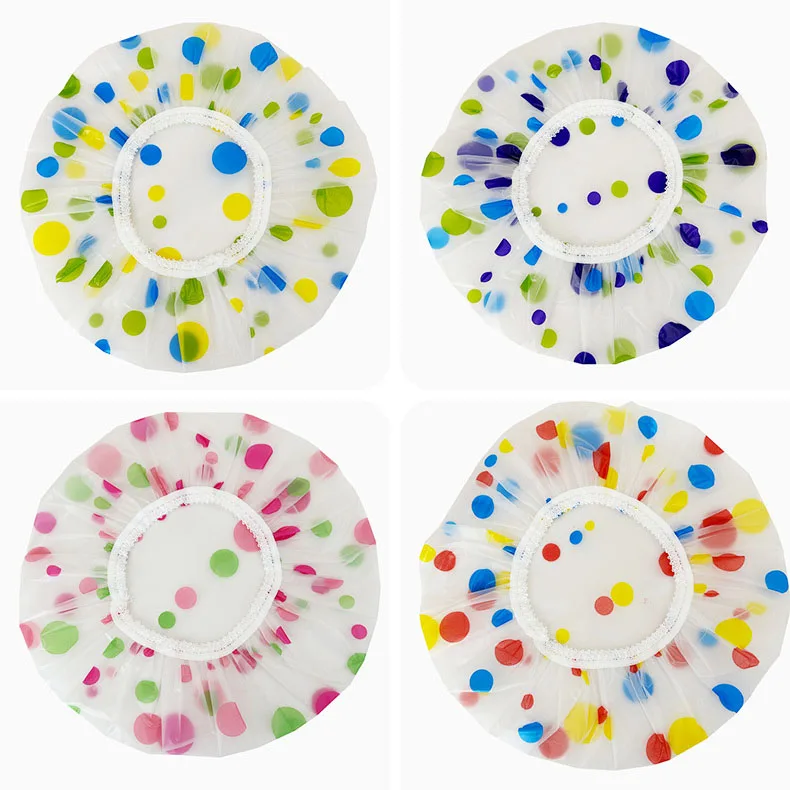 Wholesale double waterproof shower cap woman bath cap custom