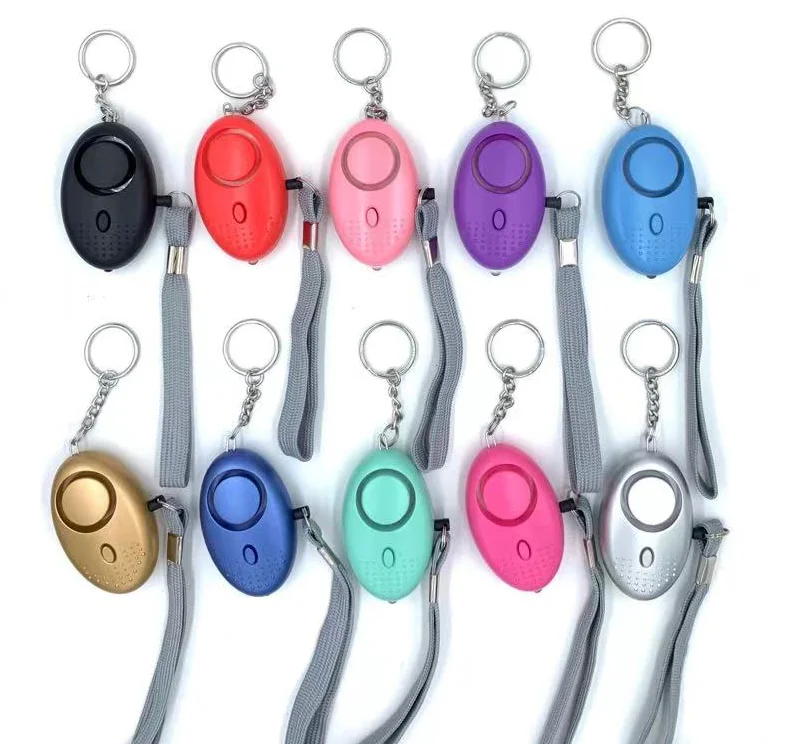 Customized Self Defense Alarm Keychain Plastic Perfume Bottle Shell Safety Accessories Self Defense Keychain for Women