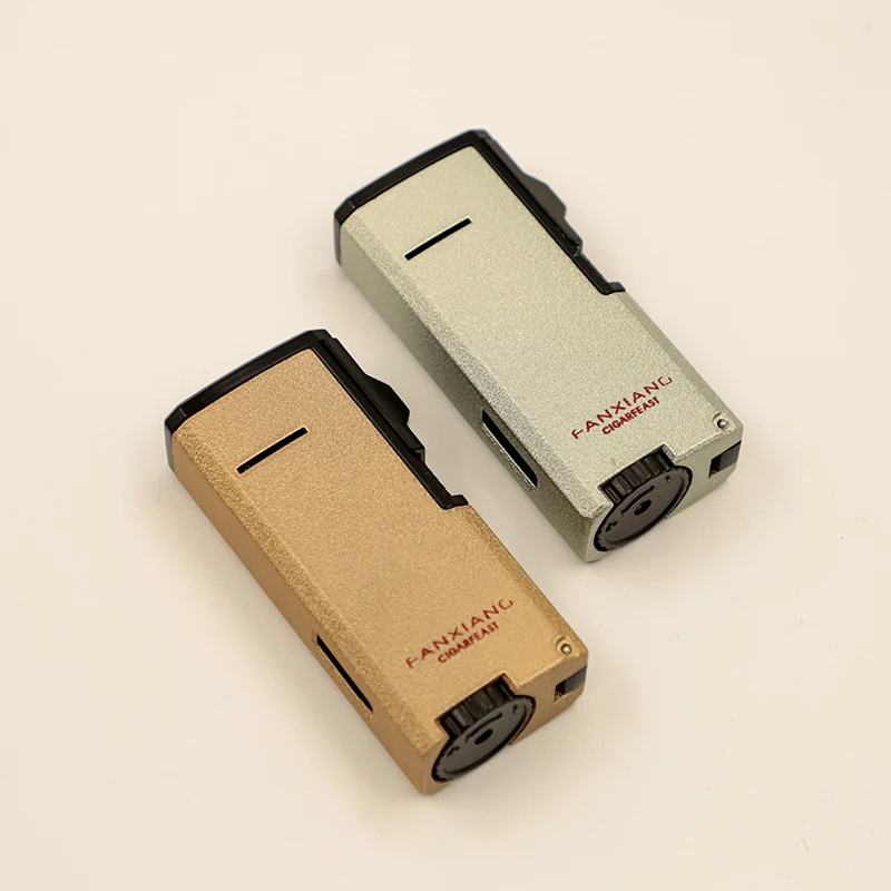 Wholesale metal lighter Adjustable flame smoke products Jet Lighter Refillable Butane Lighter