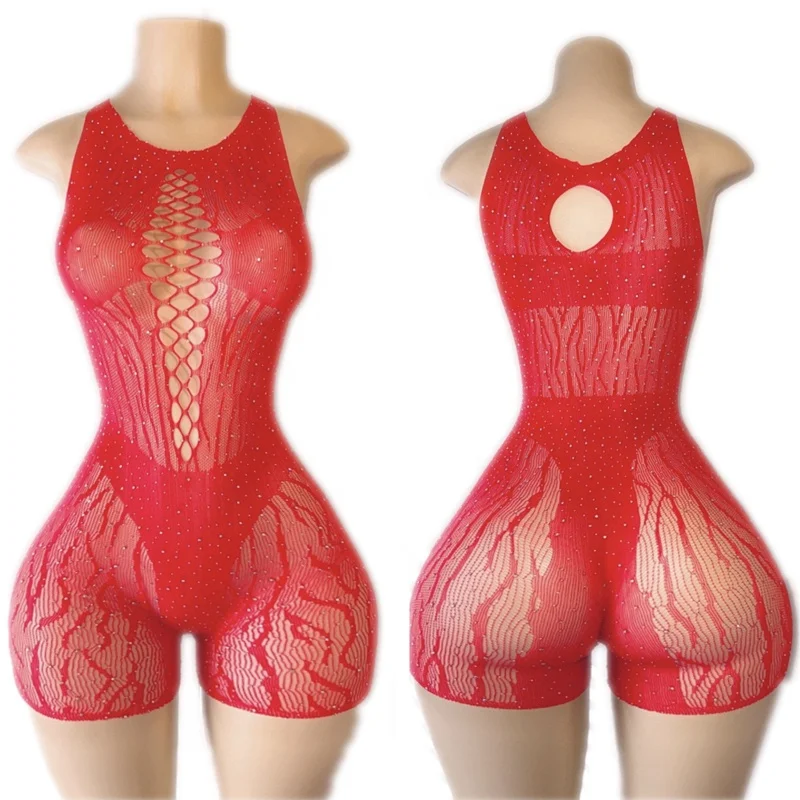 Vadulyer Wholesale Sexy Striptease Clothes Exotic Dancewear Rhinestone Stripper Outfits