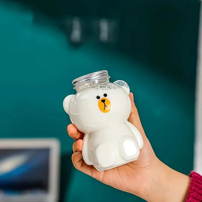 Hot Selling 16 OZ animal cute shape juice milk tea plastic PET bottle