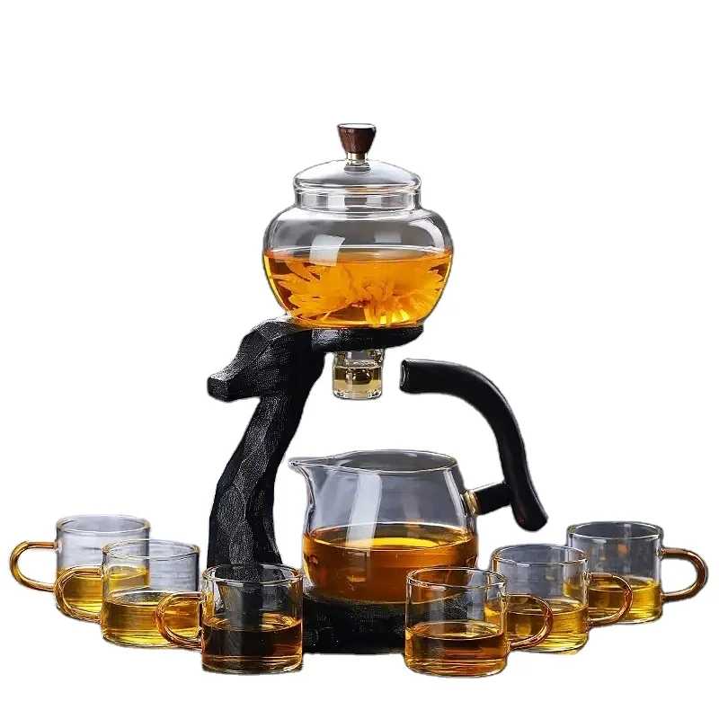 Tea separator Lazy tea set deer shape simple Semi-Automatic Chinese kongfu Glass Teapot