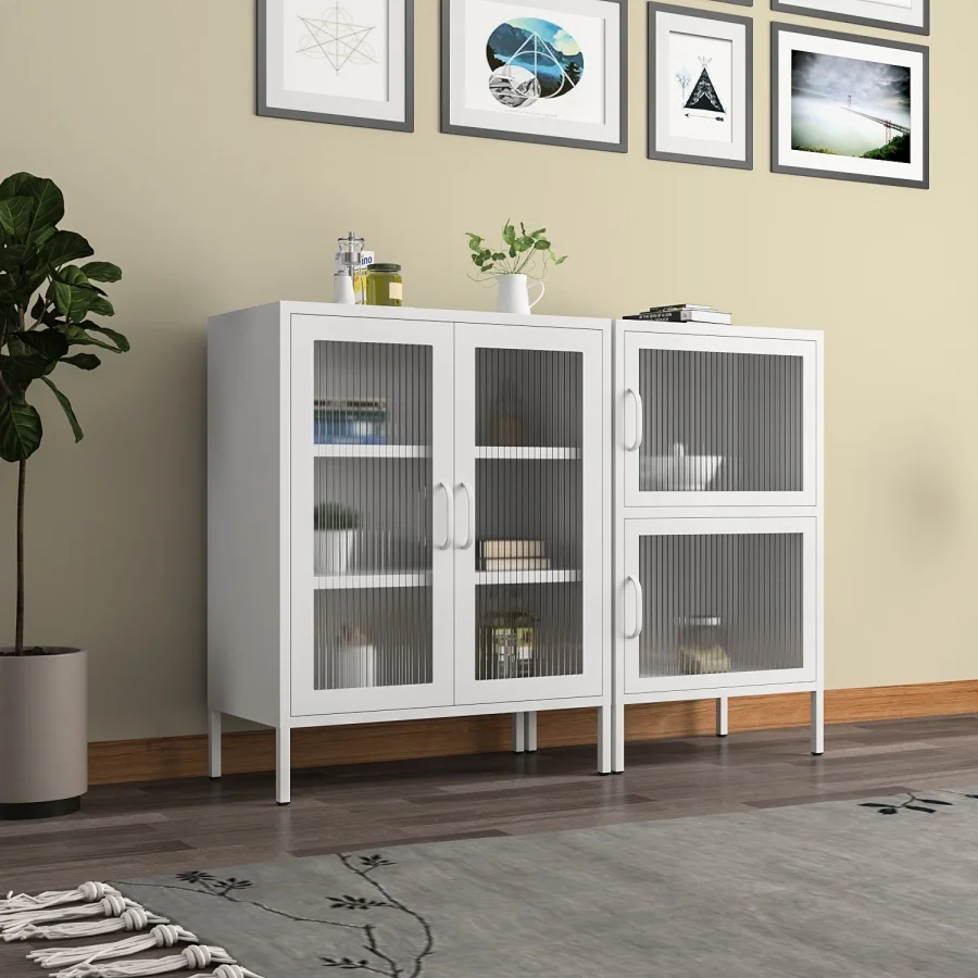 sideboard cabinet steel foot storage tv stand storage cabinets modern living room white glass door dining sideboards