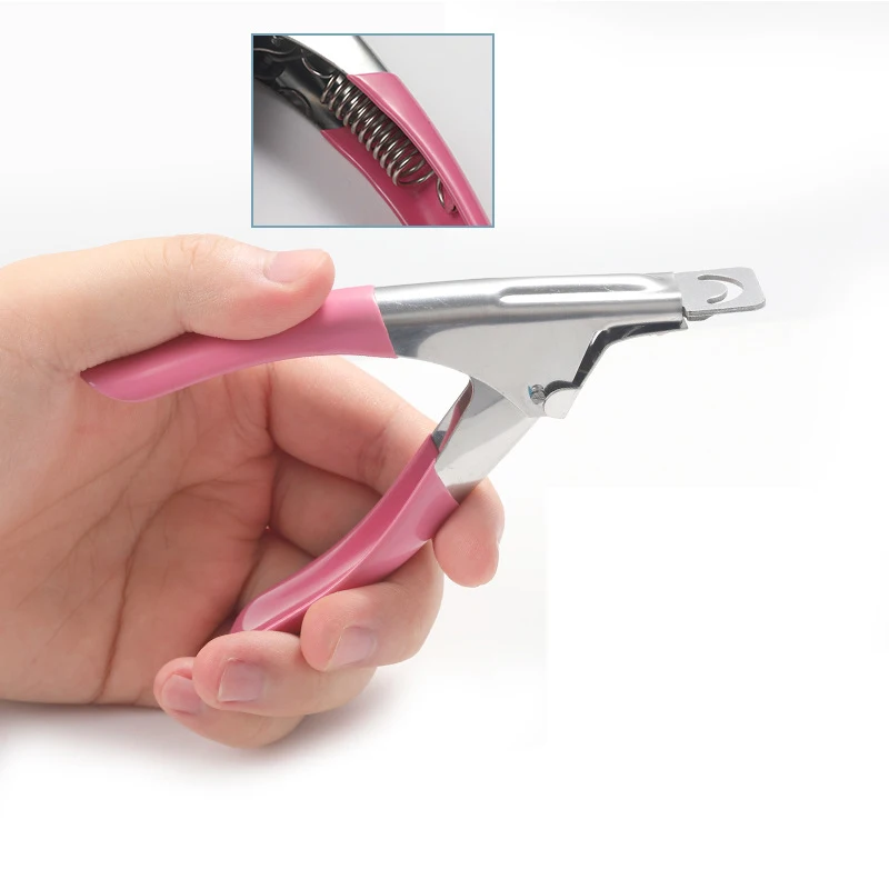 High Quality Stainless Steel Nail Art French U Shape UV Gel Nail Clipper for Thick Nails