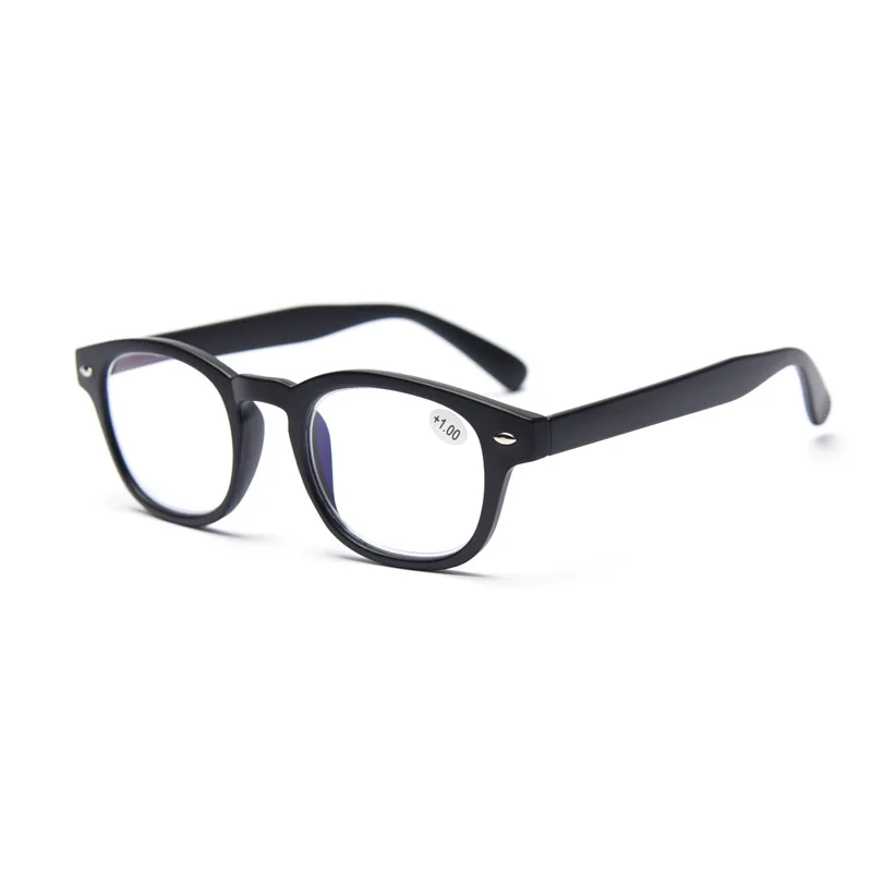 Wholesale high quality frosted color anti blue light spring hinge unisex reading glasses