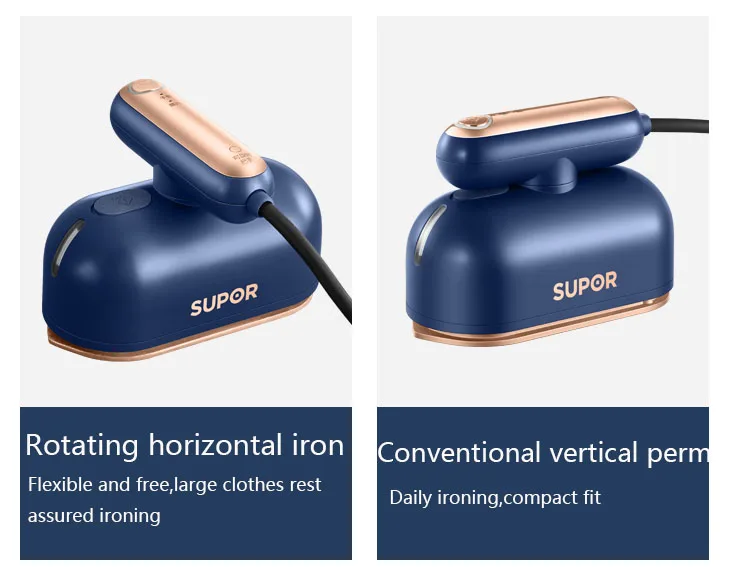 A portable steam iron for business trips, you can hang ironing 2 in 1 and the hand can rotate the steam iron.