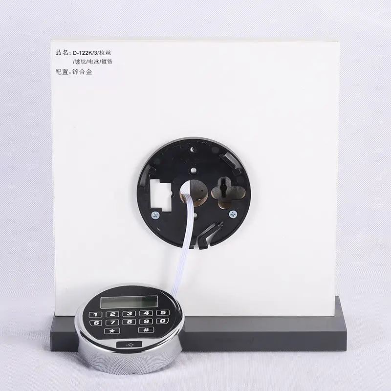 Round fingerprint biometric electronic digital code pin for safes box lock spare parts with 9V batteries working