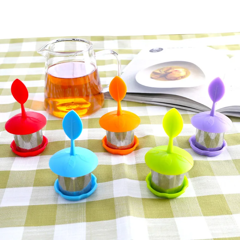 Good Quality Silicone 4 Leaf Clover Stainless Steel Hang up Suspensible Tea Infuser Bottle