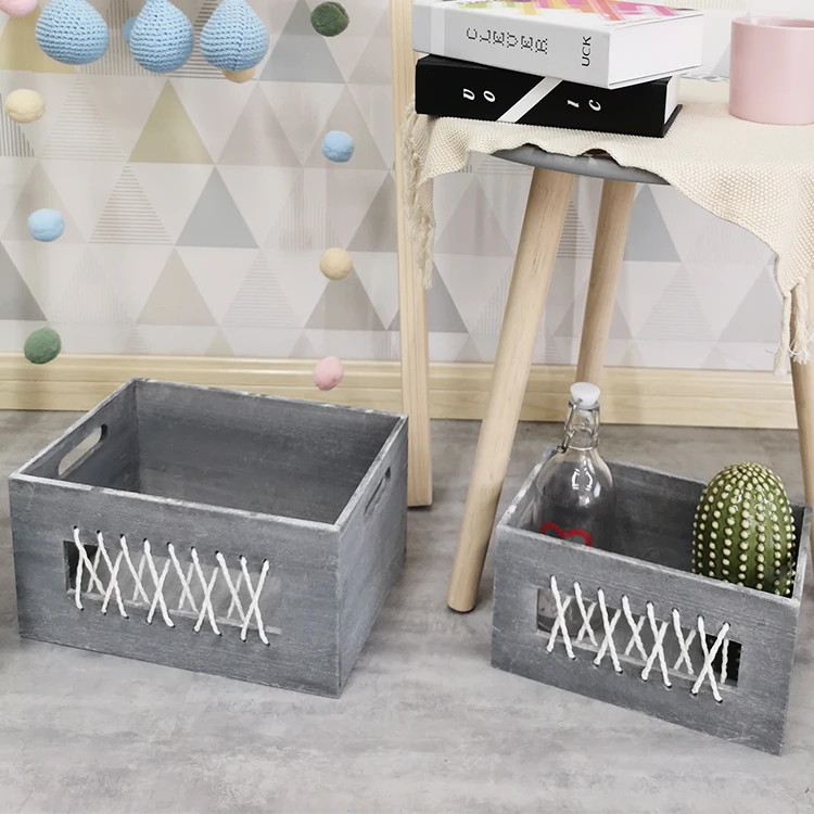 Storage Vegetables And Flowers Home Storage Box Living Room Natural Wooden Box