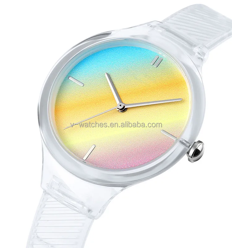 Женские кварцевые часы на кожаном ремешке, Классические наручные часы с разноцветным циферблатом, без арабского онемения