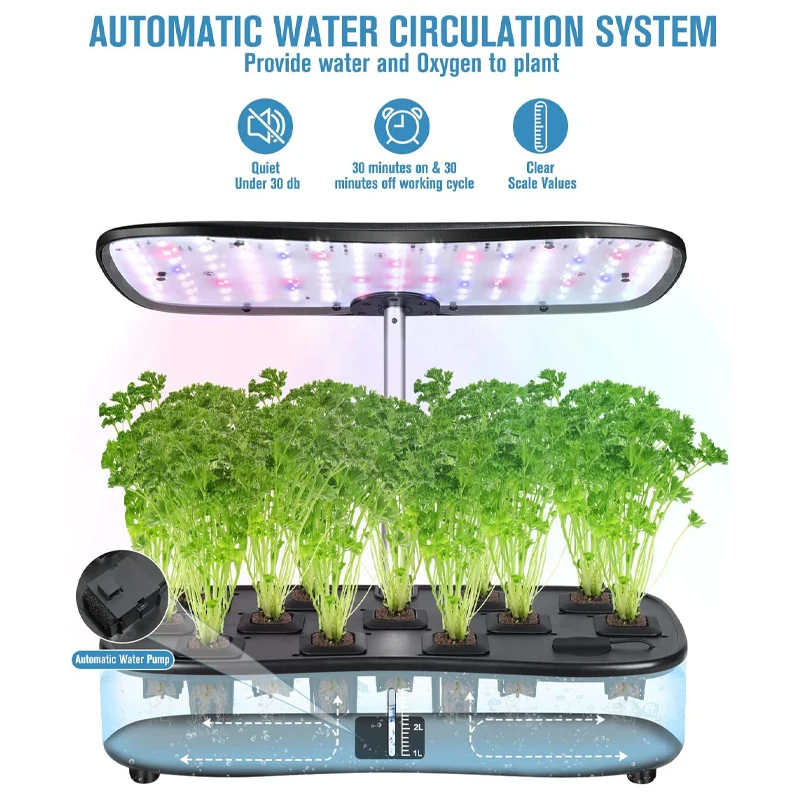 Smart Indoor Mini Herb Flowers Growing Garden Led Grow Light Hydroponics Growing System