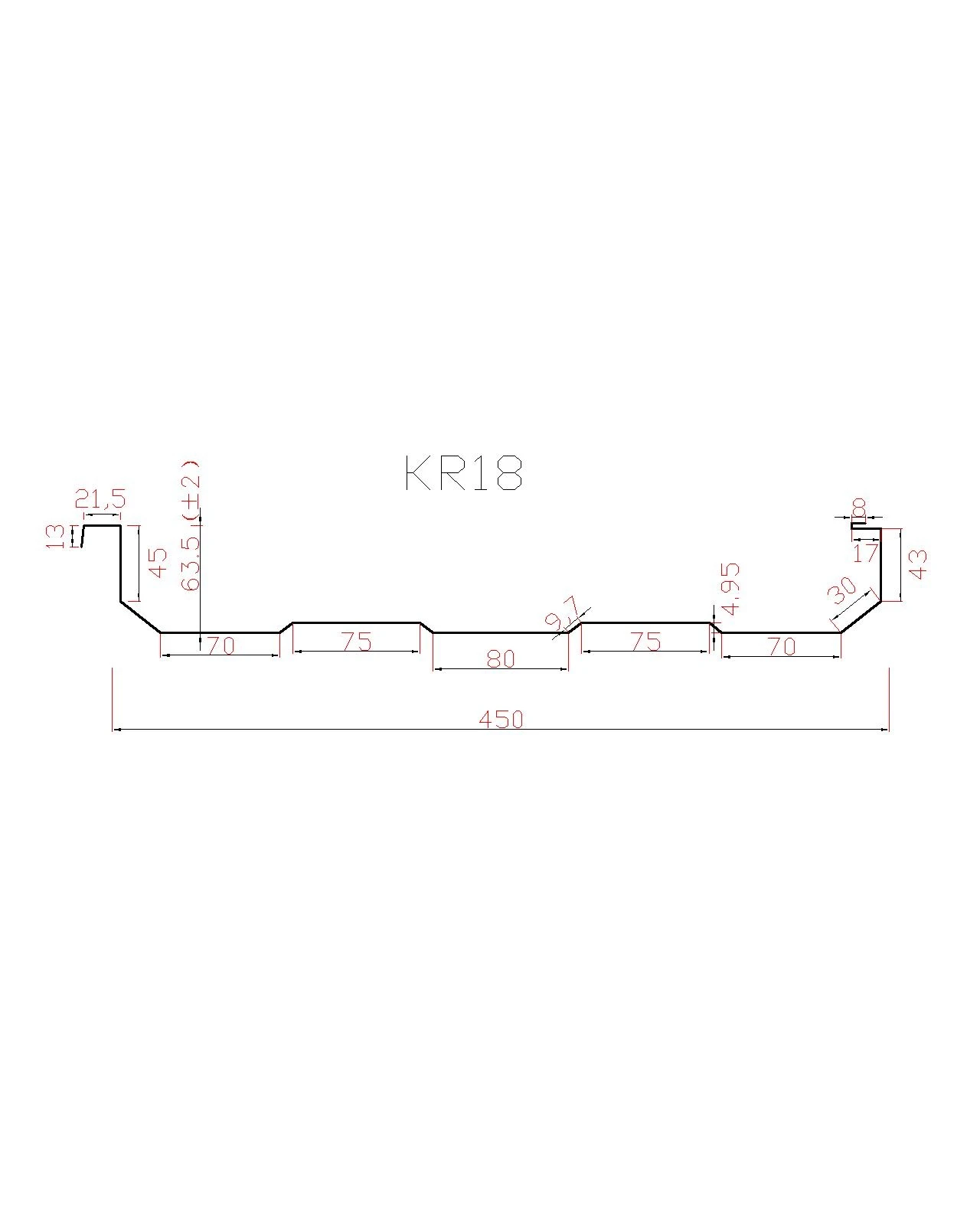 SX KR 18 Standing Seam Roof Making Machine