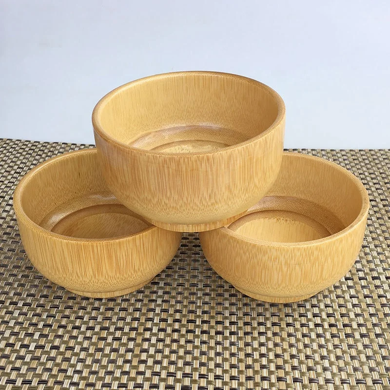 simple style salad bowl bamboo eco friendly fiber wooden bowl bamboo