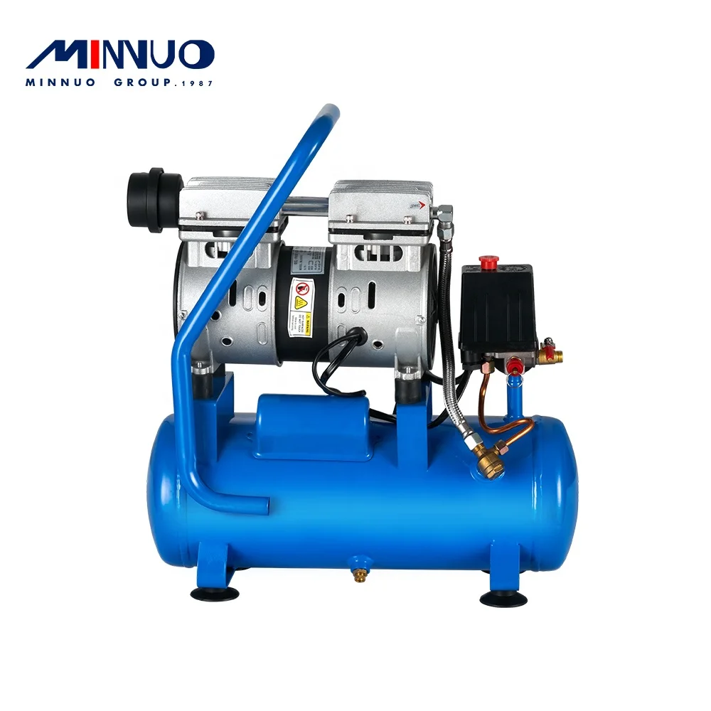 Variable frequency low noise piston air compressor pump for textile machinery