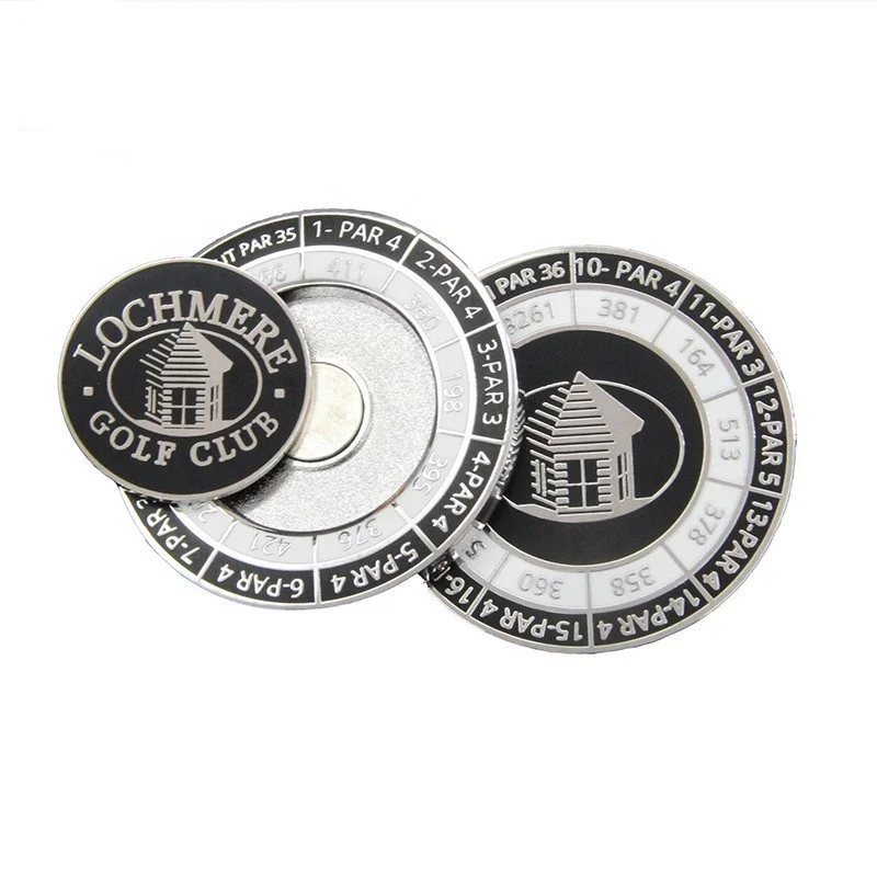 Factory Custom Poker Chip Golf Marker Clip 3d Coin Design Magnetic Golf Ball Marker Coin Custom Coin Hat Clip for Golf Club