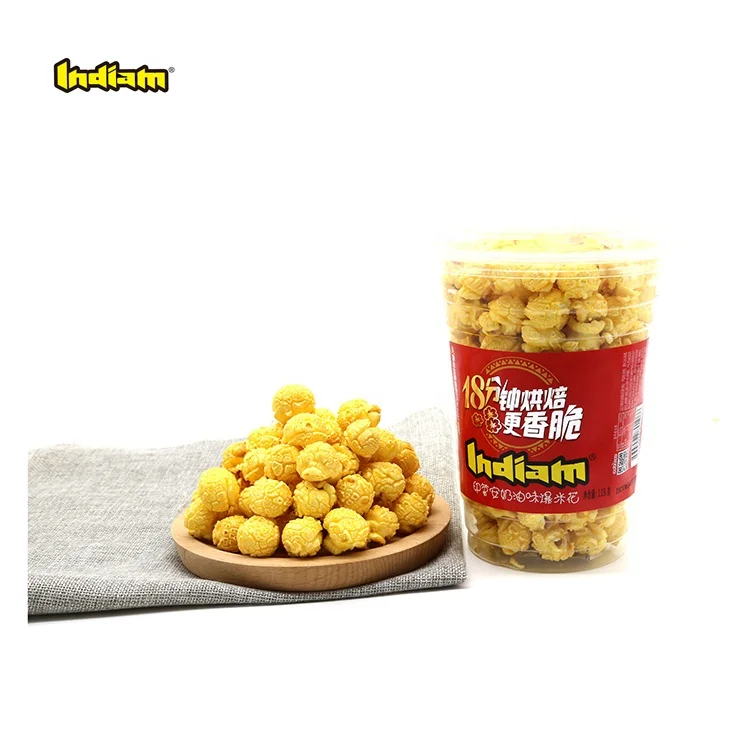 Chinese leading brand snacks non- fried baked popcorn