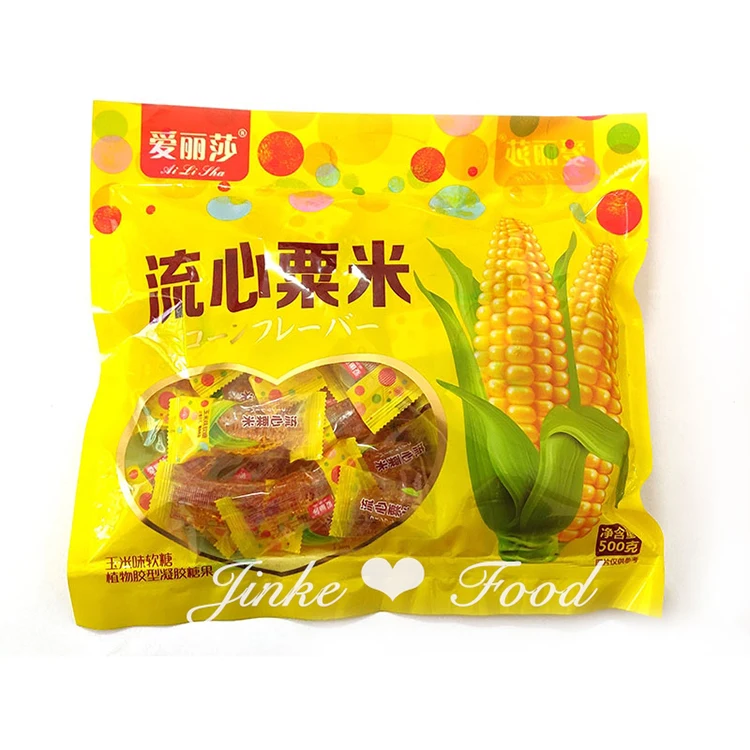 Not sugar free candy corn chewing gummy sweets confectionery factory in China