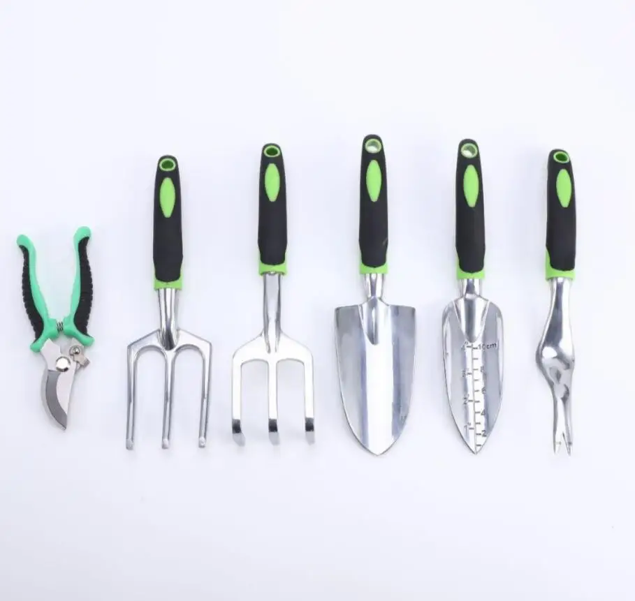 Garden Tool Set Aluminum Heavy Duty Gardening Kit Includes Hand Trowel, Transplant Trowel and Cultivator Hand Rake