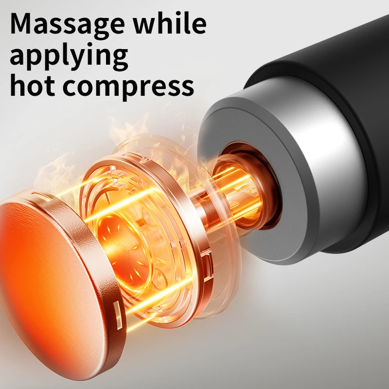 Mini Massage Gun  Heated And Cold Massage Fascial Gun Portable Professional Massage Gun with 10 Head