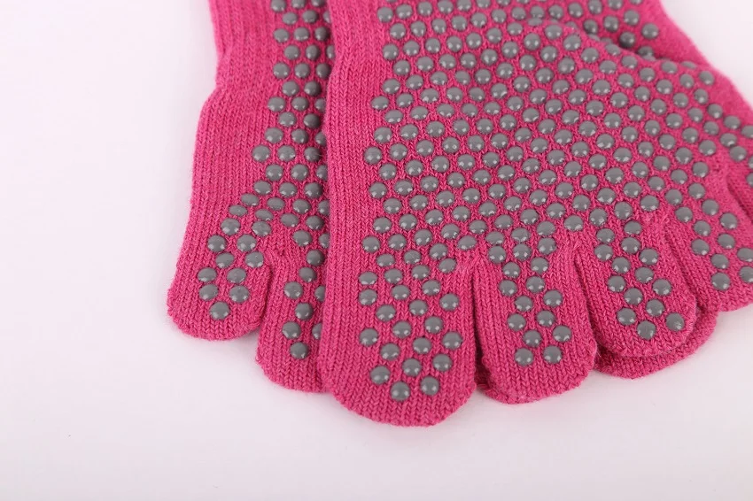 
TKing Good Quality Custom Five Finger Anti Slip Indoor Women Knitted Yoga Pilates Ankle Socks 