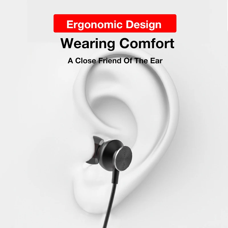 MOXOM Wired Headphones in Ear Earphones with Mic Volume Control Hi-Res Stereo Sports earphones with 3.5mm plug