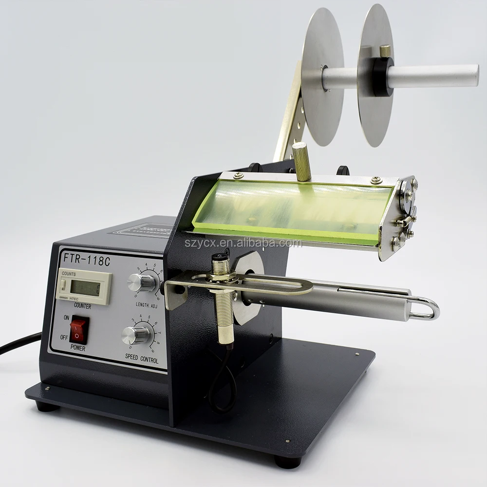 Automatic Optical Fiber Sensor Transparent Label Dispenser Stripping Machine FTR-118C