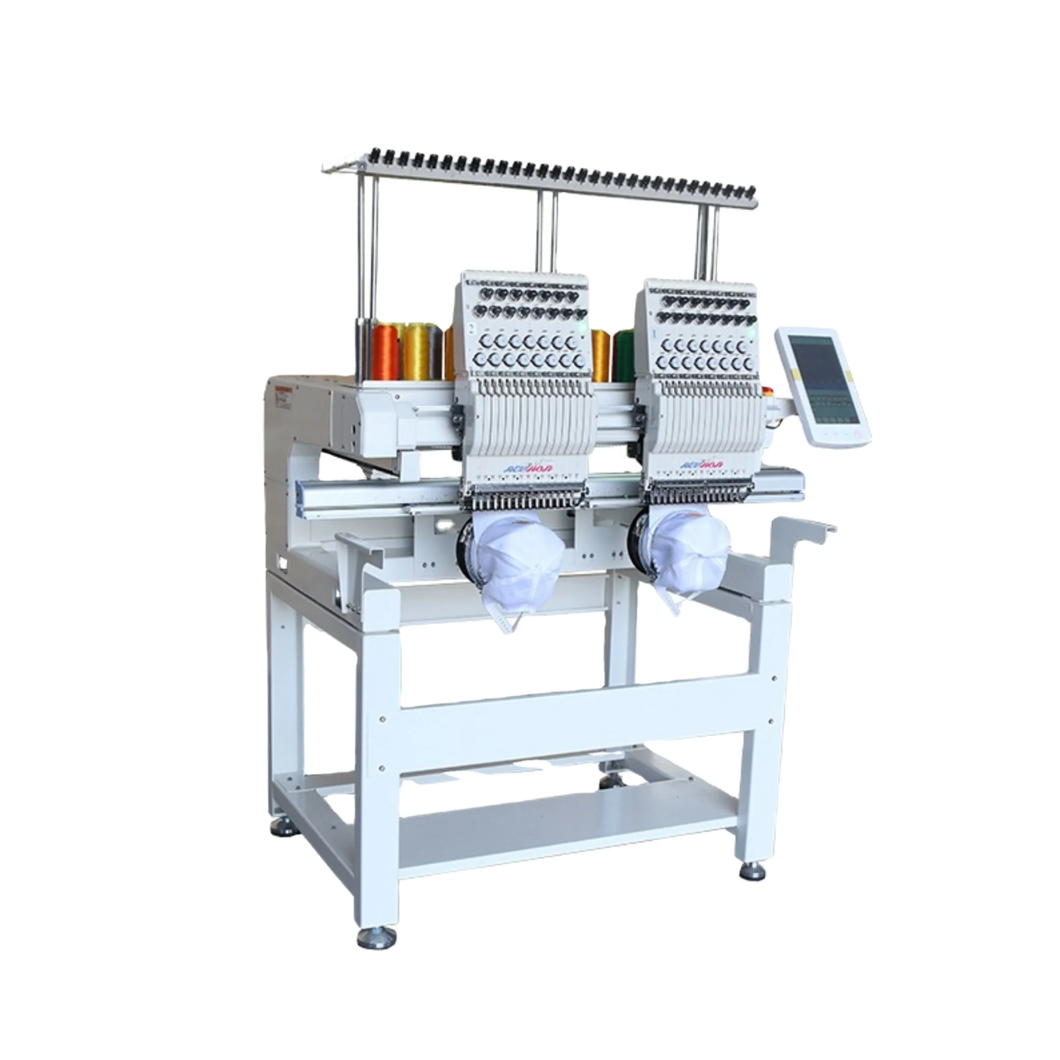 QHM Newest Two Heads Computerized Sewing And Embroidery Machine Maquina de bordar