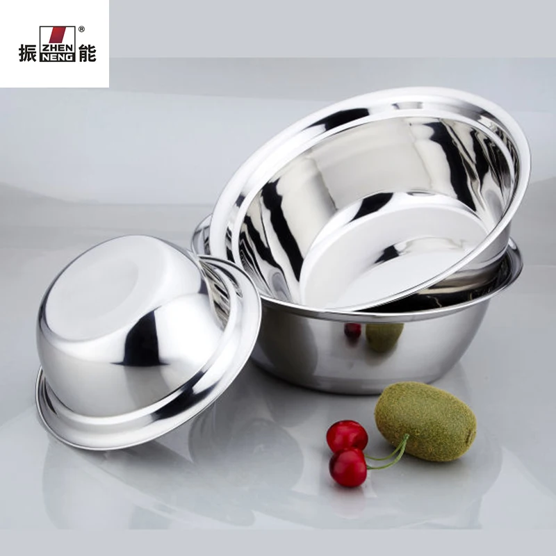 28cm High Quality Chinese Soup Bowl, Salad Bowl Set, Stainless Steel Mixing Bowl Set
