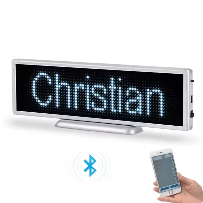 Программируемый 3 мм светодиодный Bluetooth-дисплей настольная доска с прокручивающимися сообщениями для приема сообщений встречи видео дисплей супермаркета