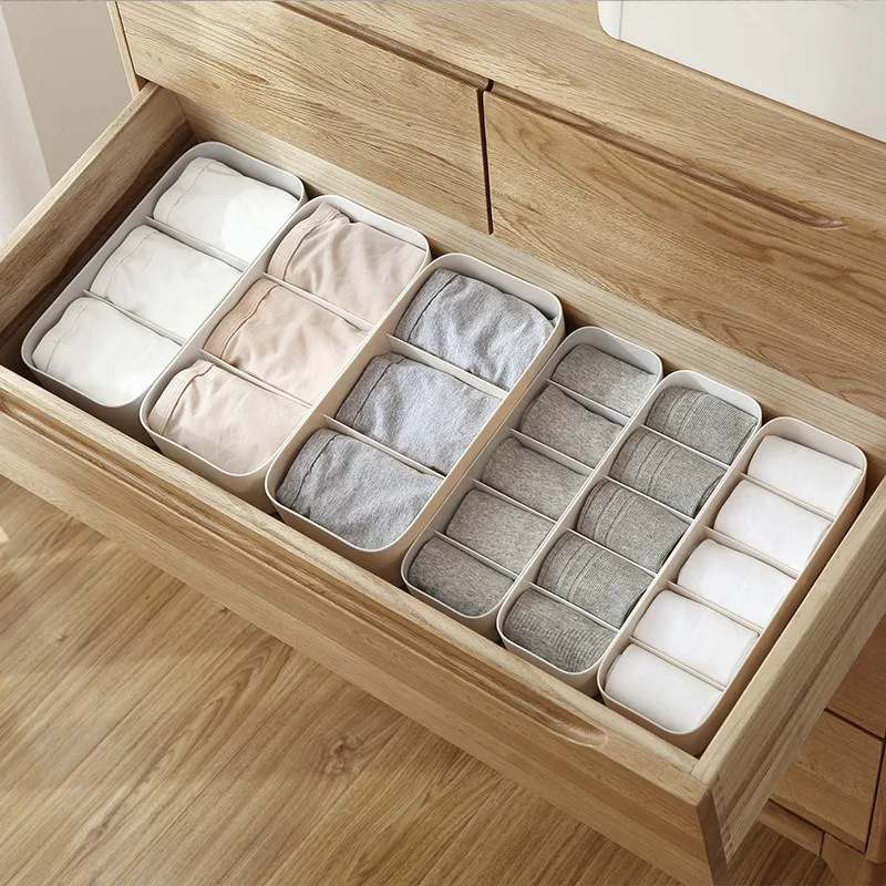 High Quality Multi-Compartment Storage Box New Product for Underwear Socks and Plastic Sundries