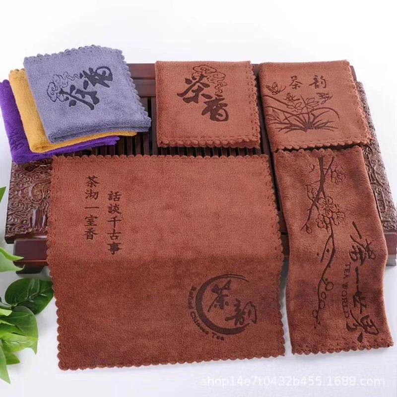 Wholesale custom design super absorbent kitchen tea towel