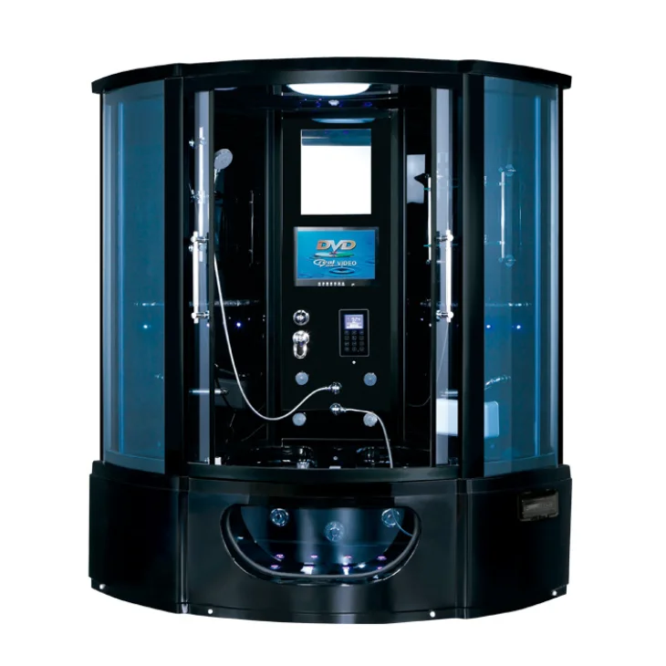 Fan-shaped large-capacity bath cabin shower luxurious wet steaming with overhead spray giant deep tray shower stall