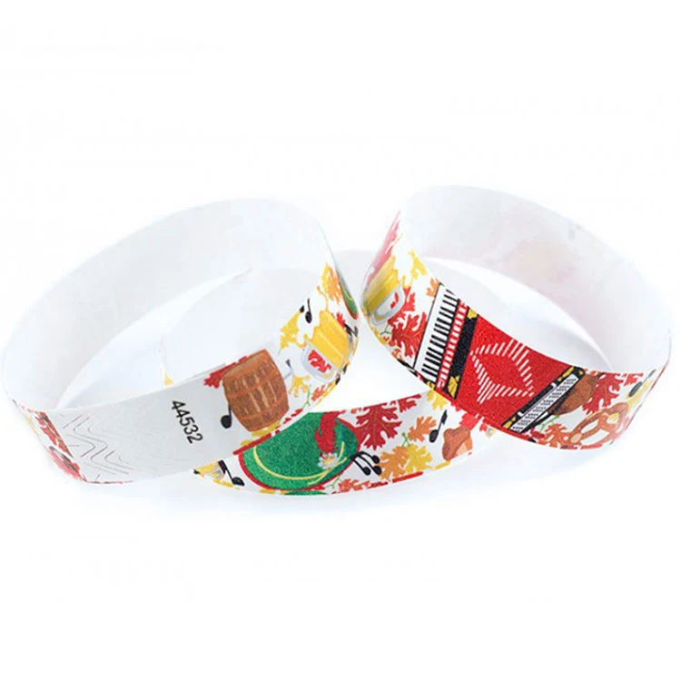 Custom 1000 PCS Waterproof Tyvek Paper Wristband Blank Hot Sale Hand Band Bracelet For Party