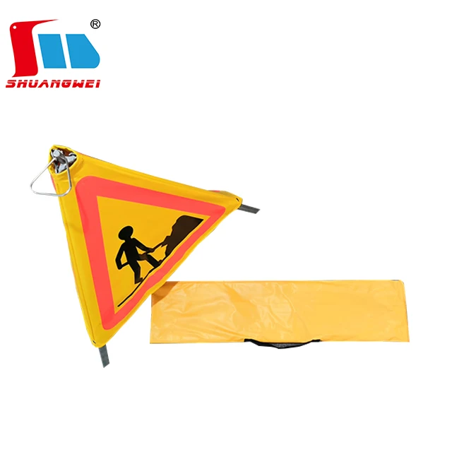Tripods Triangle Road Safety Warning Triangle Foldable Warning Traffic Sign With PVC cover